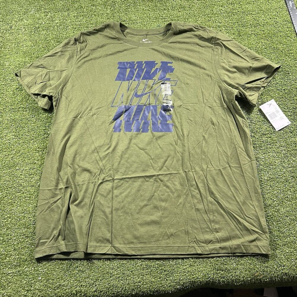Nike Tee Sportswear Men’s Green Logo Size 2XL